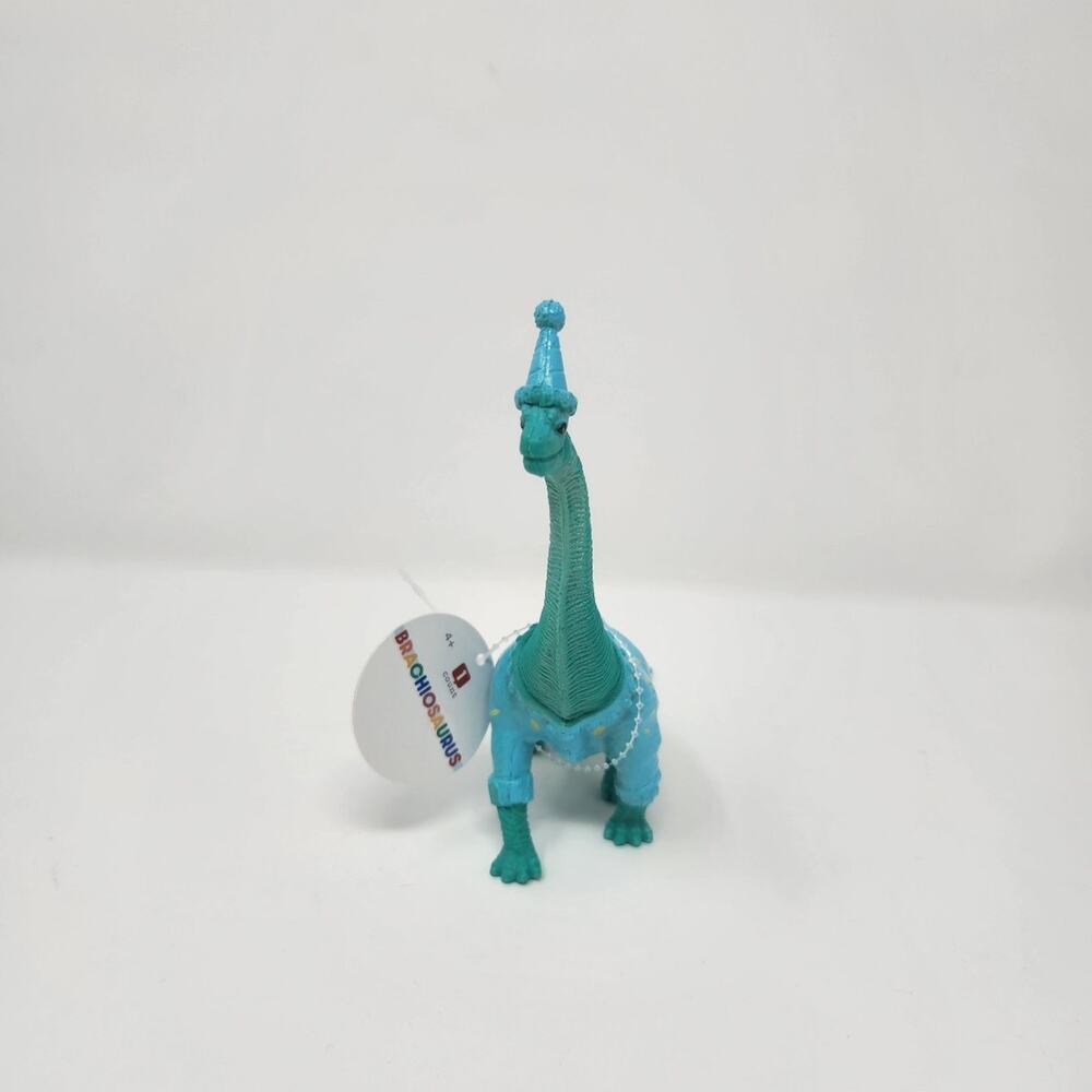 Party Hat Birthday Dinosaur Green/Light Blue Brachiosaurus